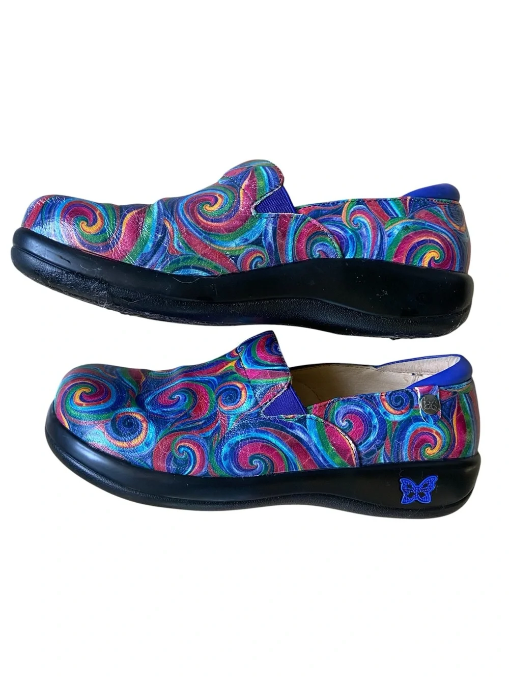 Alegria Keli Professional Slip On Clogs Swirly Goodness Size 8-8.5 Ergonomic